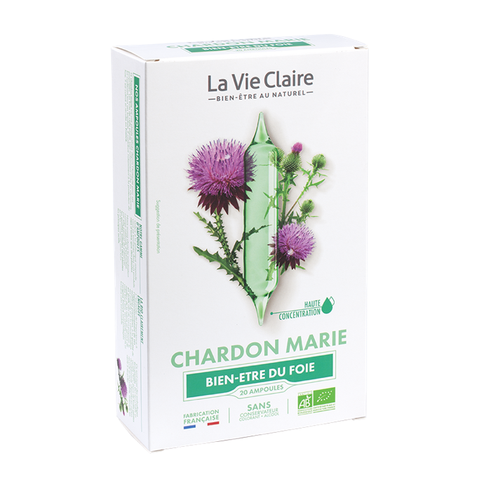 Chardon marie bio 20 ampoules - bien-être du foie - La Vie Claire